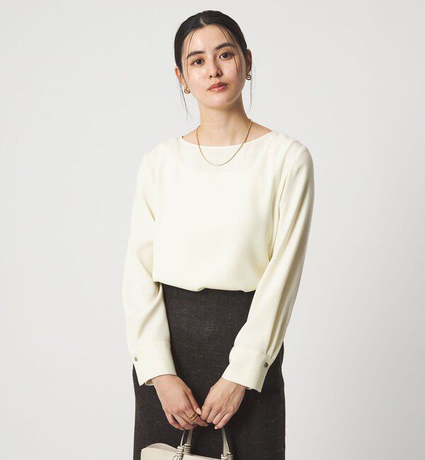 UNITED ARROWS green label relaxing「シンプル クルーネック ブラウス」|シャツ・ブラウス|