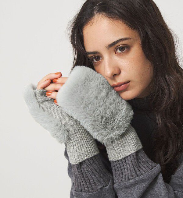 UNITED ARROWS green label relaxing「＜VINCENT PRADIER＞ファーライク グローブ」|手袋|