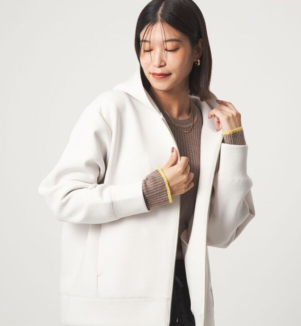 UNITED ARROWS green label relaxing「【WEB限定】＜at ease＞ソデサキ バイカラー プルオーバー ニット ウォッシャブル」|ニット・セーター|