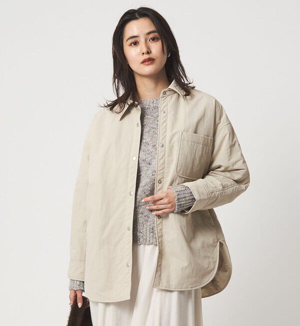 UNITED ARROWS green label relaxing「ライト パデット シャツ」|シャツ・ブラウス|BEIGE