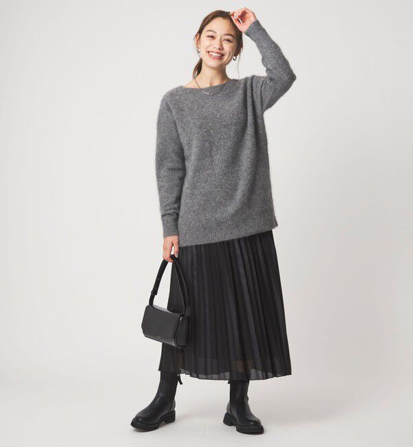 UNITED ARROWS green label relaxing「ヘアリー ニット ロング プルオーバー」|ニット・セーター|