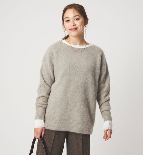 UNITED ARROWS green label relaxing「ヘアリー ニット ロング プルオーバー」|ニット・セーター|