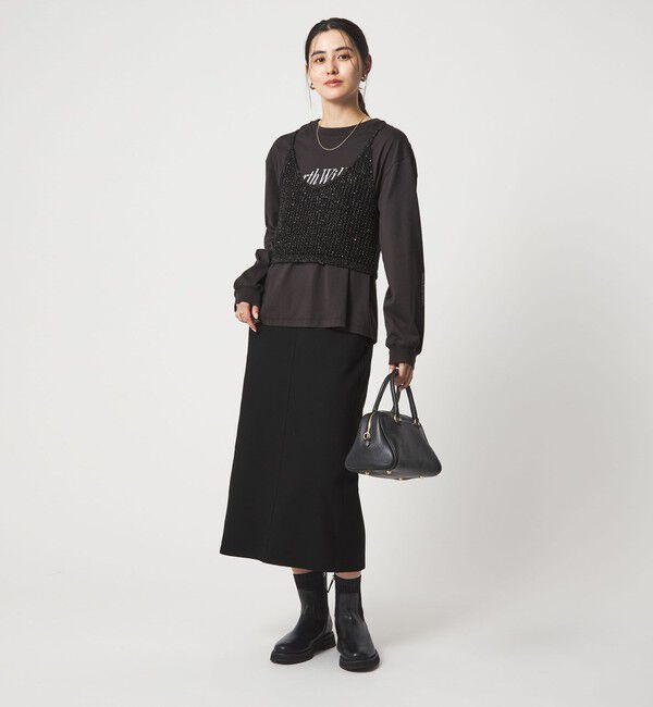 UNITED ARROWS green label relaxing「スパンコール ニット 2WAY キャミソール ウォッシャブル」|ベスト・ジレ|