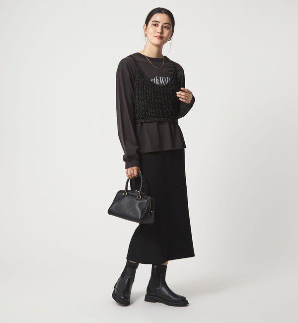 UNITED ARROWS green label relaxing「スパンコール ニット 2WAY キャミソール ウォッシャブル」|ベスト・ジレ|