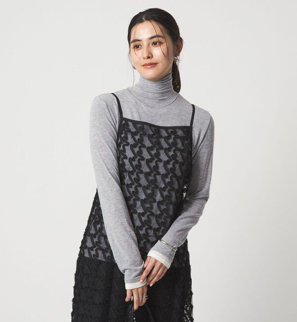 UNITED ARROWS green label relaxing「ベアテン フェイクレイヤード タートルネック プルオーバー」|Tシャツ・カットソー|MD.GRAY