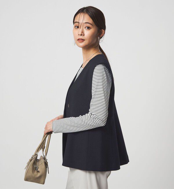 UNITED ARROWS green label relaxing「［size SHORTあり］fleurie(フルリー) ペプラム ジレ」|ベスト・ジレ|