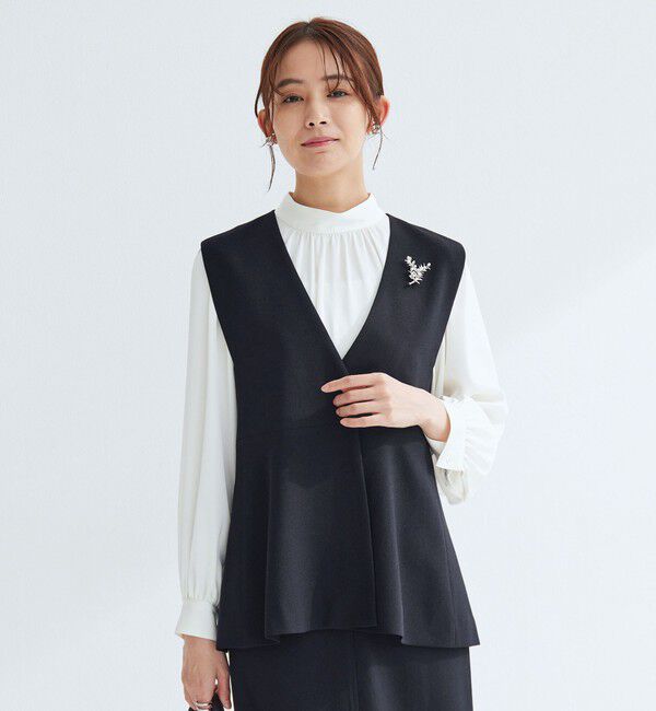 UNITED ARROWS green label relaxing「［size SHORTあり］fleurie(フルリー) ペプラム ジレ」|ベスト・ジレ|