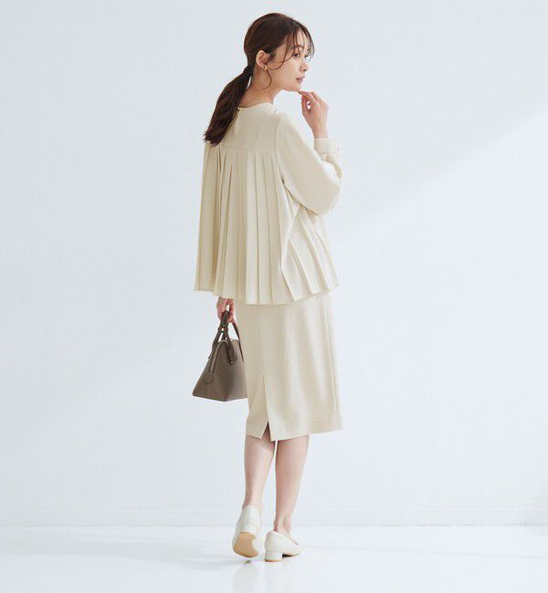 UNITED ARROWS green label relaxing「［size SHORTあり］パウドレ プリーツ ブラウス ウォッシャブル ストレッチ」|シャツ・ブラウス|