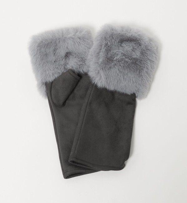 UNITED ARROWS green label relaxing「フェイクファー 切り替え アームウォーマー」|手袋|