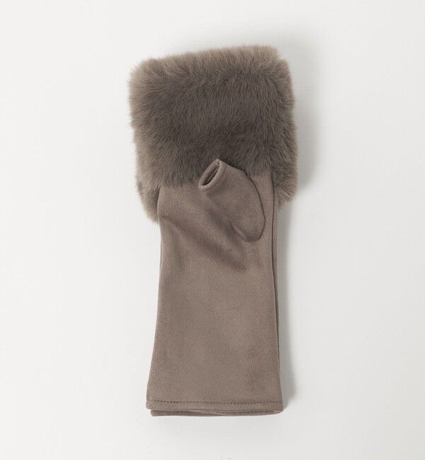 UNITED ARROWS green label relaxing「フェイクファー 切り替え アームウォーマー」|手袋|