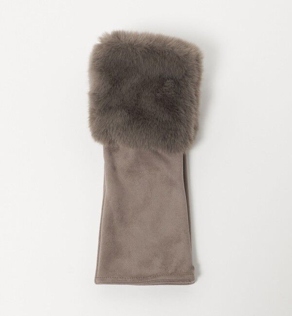 UNITED ARROWS green label relaxing「フェイクファー 切り替え アームウォーマー」|手袋|