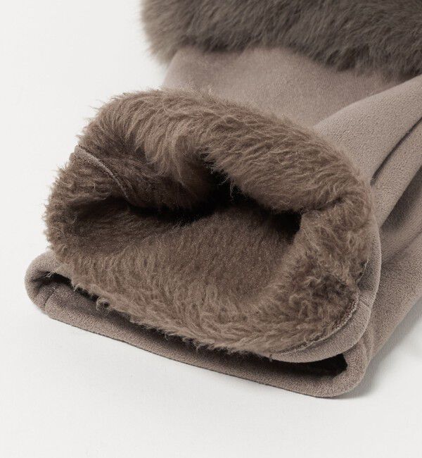 UNITED ARROWS green label relaxing「フェイクファー 切り替え アームウォーマー」|手袋|