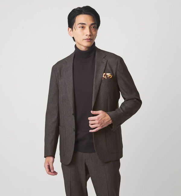 UNITED ARROWS green label relaxing「A+ ポリエステルツイード 2B スタンダード 2P ジャケット -ウォッシャブル・ストレッチ-」|テーラードジャケット|MD.BROWN