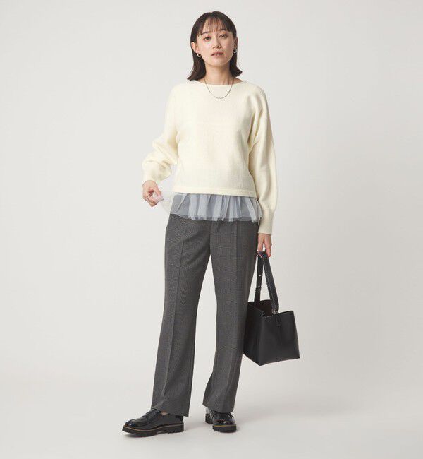 UNITED ARROWS green label relaxing「ニット &times; チュール キャミソール プルオーバー セット」|ニット・セーター|