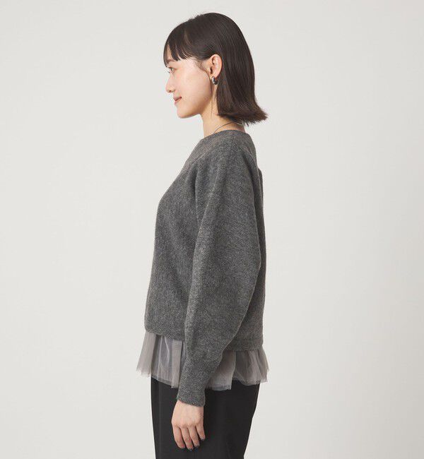 UNITED ARROWS green label relaxing「ニット &times; チュール キャミソール プルオーバー セット」|ニット・セーター|