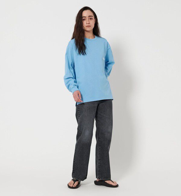 California General Store「＜CGS.＞オーガニック コットン ロングスリーブ ロゴ Tシャツ」|Tシャツ・カットソー|