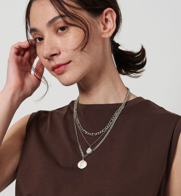 BEAUTY&YOUTH UNITED ARROWS「ミックスチェーン コインネックレス-3WAY-」|ネックレス|