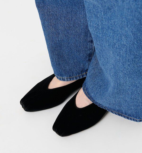 BEAUTY&YOUTH UNITED ARROWS「ギャザートゥ ベルベット フラットシューズ」|ローファー|