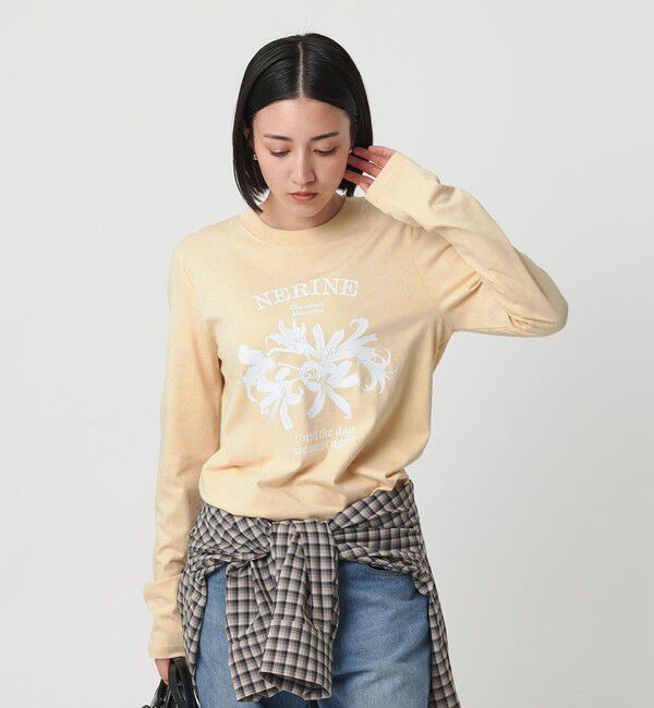BEAUTY&YOUTH UNITED ARROWS「【別注】＜WAVE UNION＞プリントロングスリーブTシャツ」|Tシャツ・カットソー|BEIGE