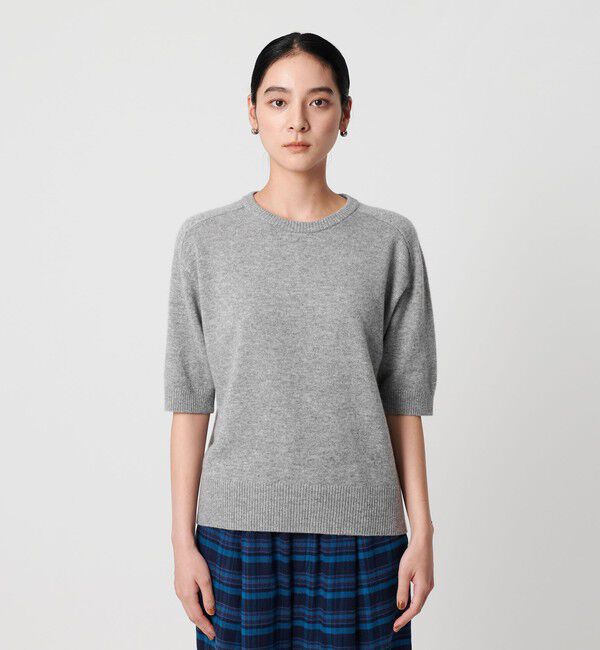 BEAUTY&YOUTH UNITED ARROWS「カシミヤ クルーネック ショートスリーブニット」|ニット・セーター|