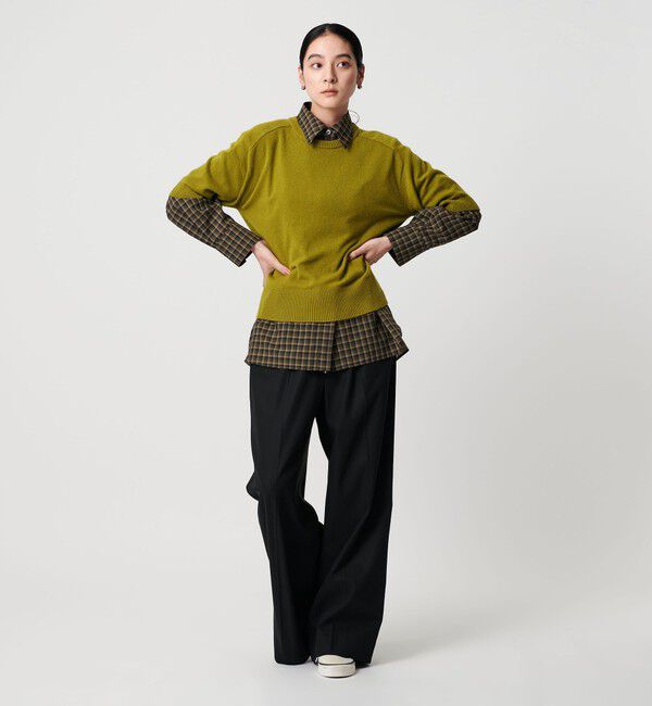 BEAUTY&YOUTH UNITED ARROWS「カシミヤ クルーネック ショートスリーブニット」|ニット・セーター|