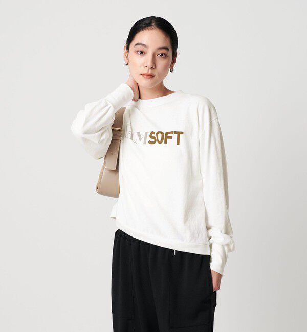 BEAUTY&YOUTH UNITED ARROWS「【別注】＜Americana＞ロゴロングスリーブTシャツ」|Tシャツ・カットソー|