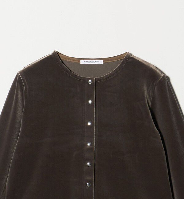 BEAUTY&YOUTH UNITED ARROWS「ベロアコンパクト カーディガン」|カーディガン|