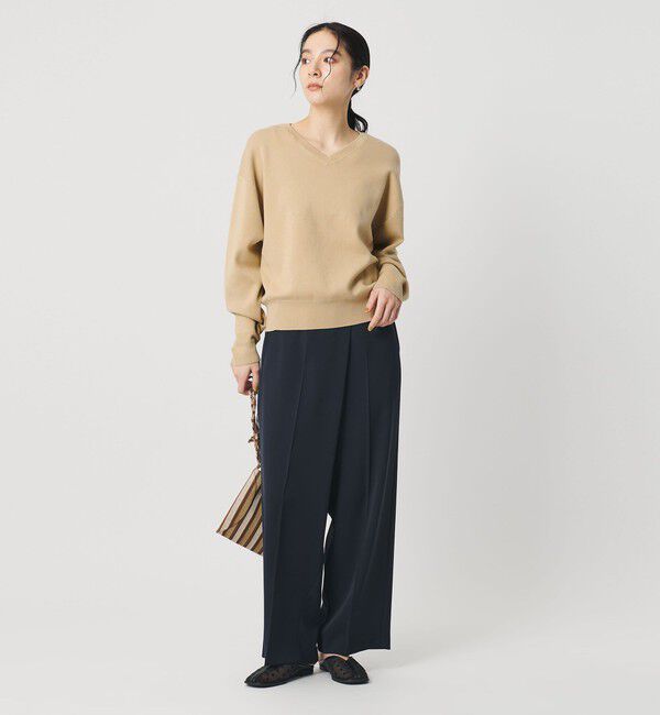 BEAUTY&YOUTH UNITED ARROWS「ソフトコットン Vネック スムース ニットプルオーバー ウォッシャブル」|ニット・セーター|