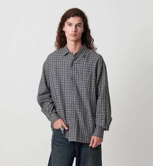 MONKEY TIME「ダブルガーゼ チェック シャツ」|シャツ・ブラウス|