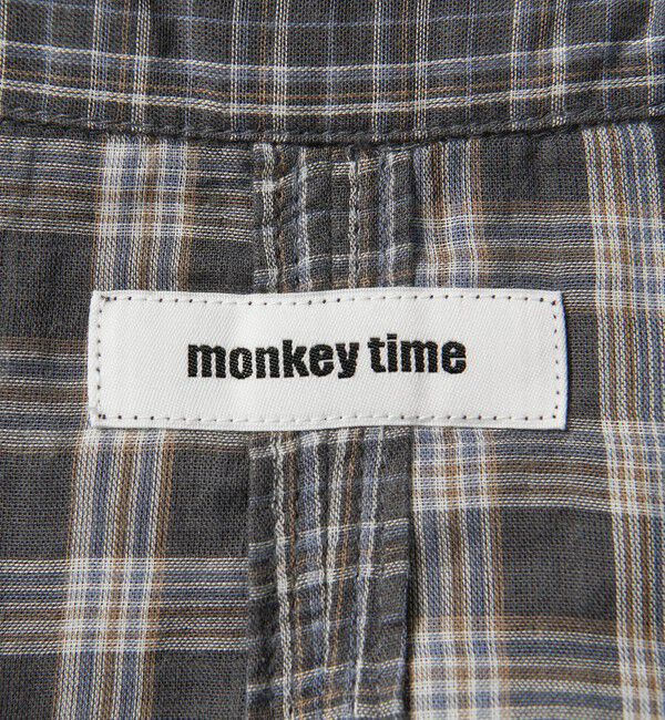 MONKEY TIME「ダブルガーゼ チェック シャツ」|シャツ・ブラウス|