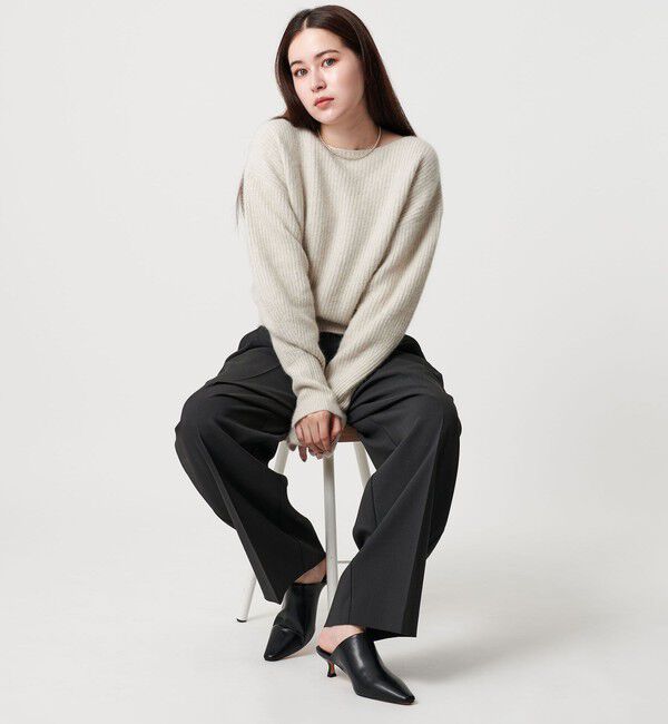 BEAUTY&YOUTH UNITED ARROWS「レザーライク ポインテッド ミュール」|サンダル|