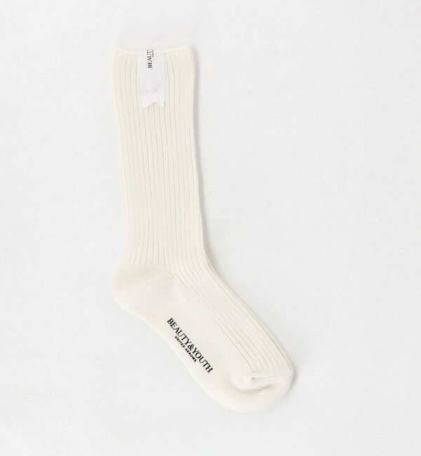BEAUTY&YOUTH UNITED ARROWS「カラー リブ ソックス」|ソックス|OFF WHITE