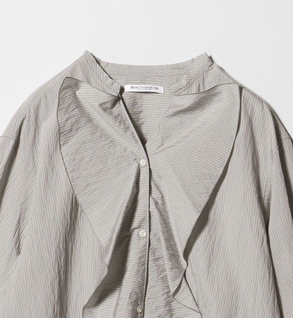 BEAUTY&YOUTH UNITED ARROWS「ラッフル スキッパーブラウス ウォッシャブル」|シャツ・ブラウス|