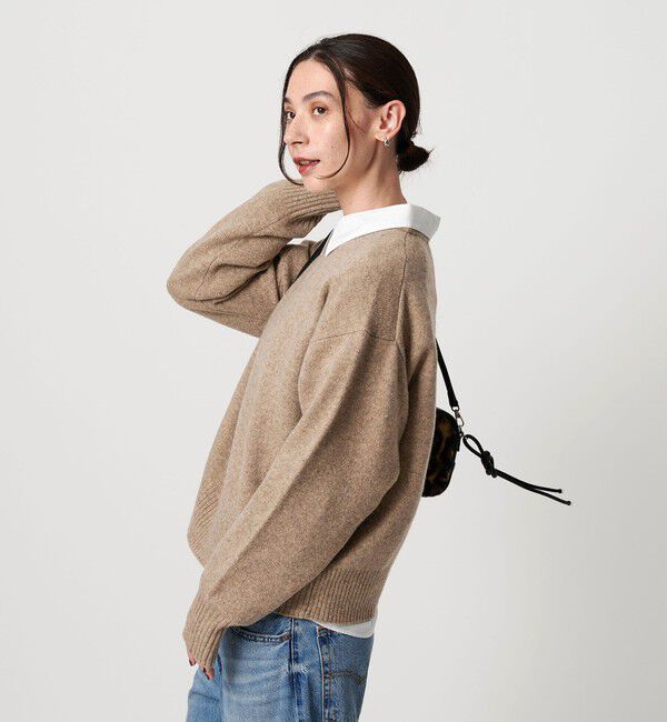 BEAUTY&YOUTH UNITED ARROWS「ウールカシミヤ アクア クルーネックニット」|ニット・セーター|BEIGE