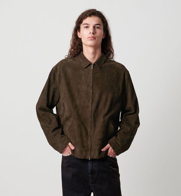 MONKEY TIME「スエード クロップド ジップ ジャケット」|その他|