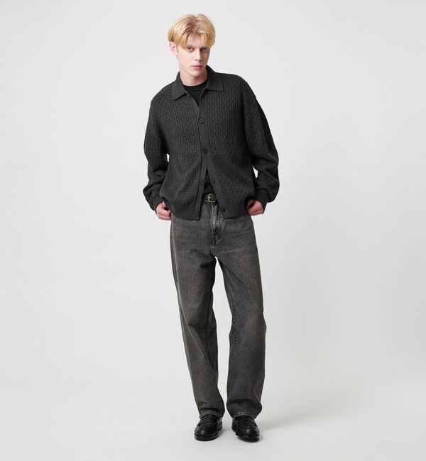 BEAUTY&YOUTH UNITED ARROWS「オブリック パターン ポロ ジャケット」|カーディガン|