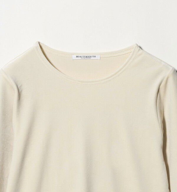 BEAUTY&YOUTH UNITED ARROWS「ポリエステルブレンド ベロアロングスリーブ Tシャツ」|Tシャツ・カットソー|