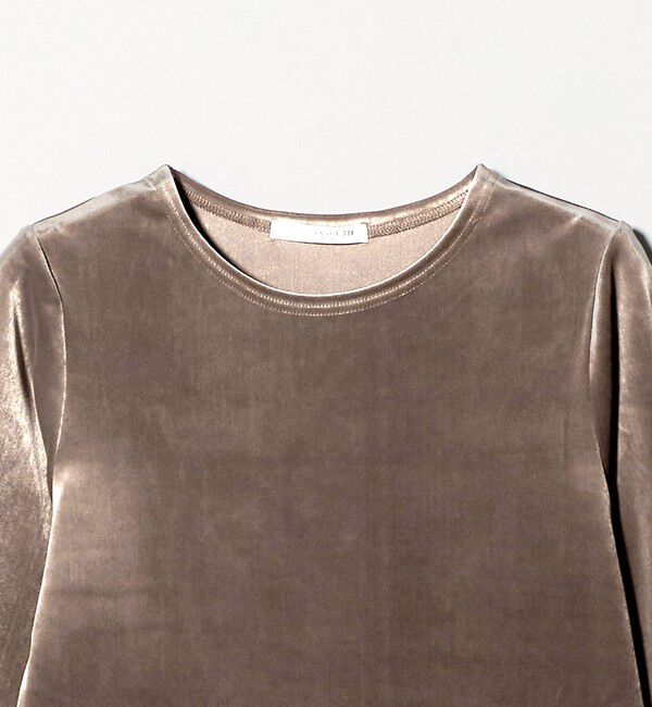 BEAUTY&YOUTH UNITED ARROWS「ポリエステルブレンド ベロアロングスリーブ Tシャツ」|Tシャツ・カットソー|