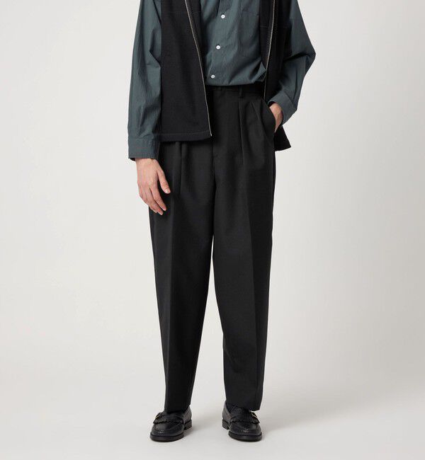 STEVEN ALAN「＜Steven Alan＞ ウール オックスフォード イン ツープリーツ ドレス トラウザーズ」|スラックス|