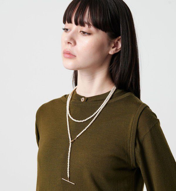 BEAUTY&YOUTH UNITED ARROWS「パールモチーフ ロング ネックレス」|ネックレス|