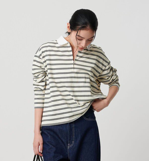 BEAUTY&YOUTH UNITED ARROWS「【WEB限定】マルチボーダー ハーフジッププルオーバー」|Tシャツ・カットソー|