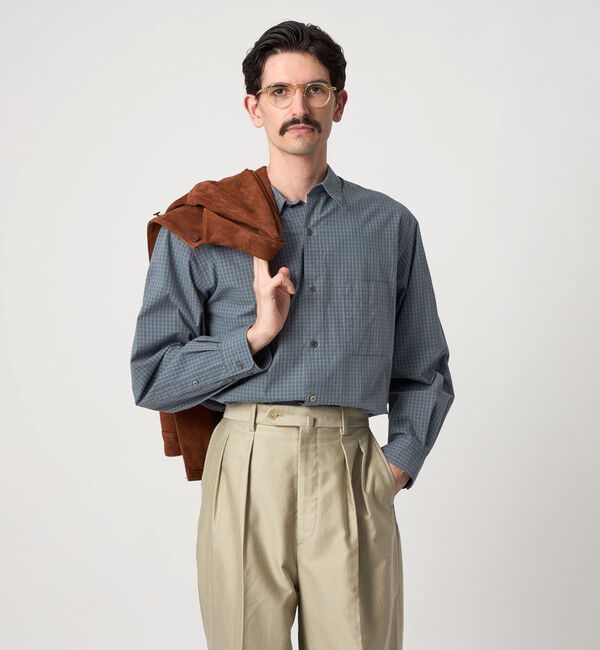 STEVEN ALAN「＜Steven Alan＞ ポプリン グラフチェック レギュラーカラー シャツ LOOSE」|シャツ・ブラウス|ROYAL