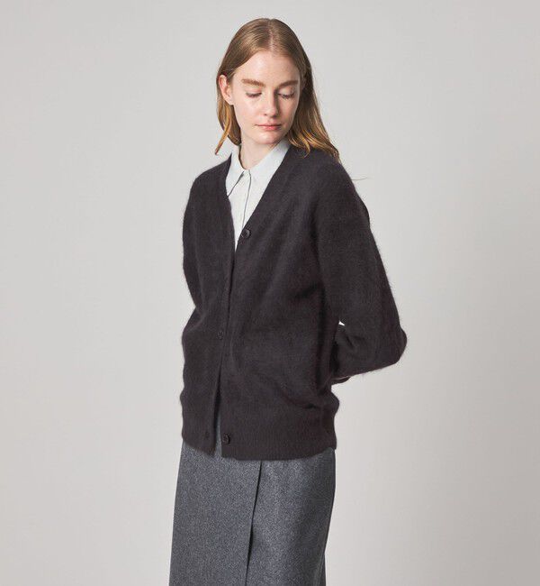 STEVEN ALAN「＜Steven Alan＞オーストラリアン ウール ミックス ニットカーディガン」|カーディガン|DK.GRAY