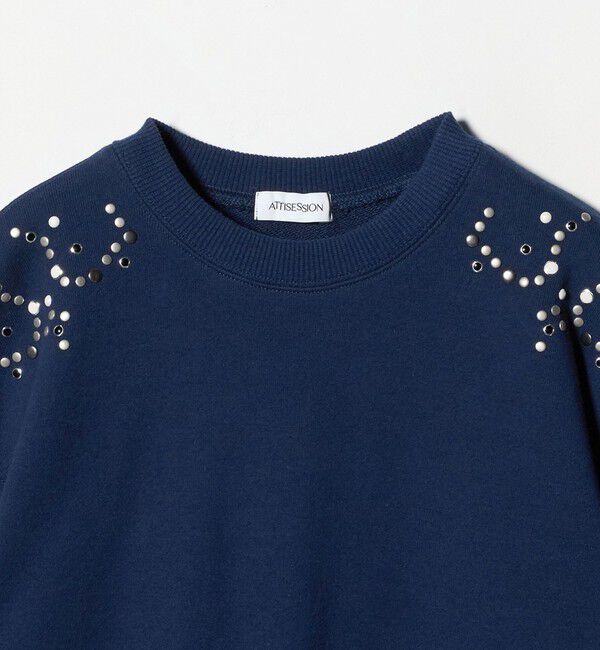 ATTISESSION「＜ATTISESSION＞スタッズライク スウェット」|スウェット・ジャージ|