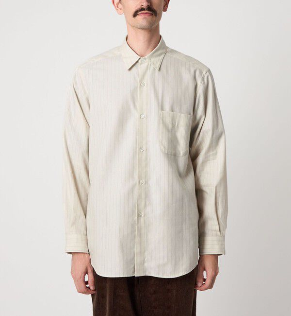 STEVEN ALAN「＜Steven Alan＞ ネル  ストライプ レギュラーカラー シャツ NARROW」|シャツ・ブラウス|