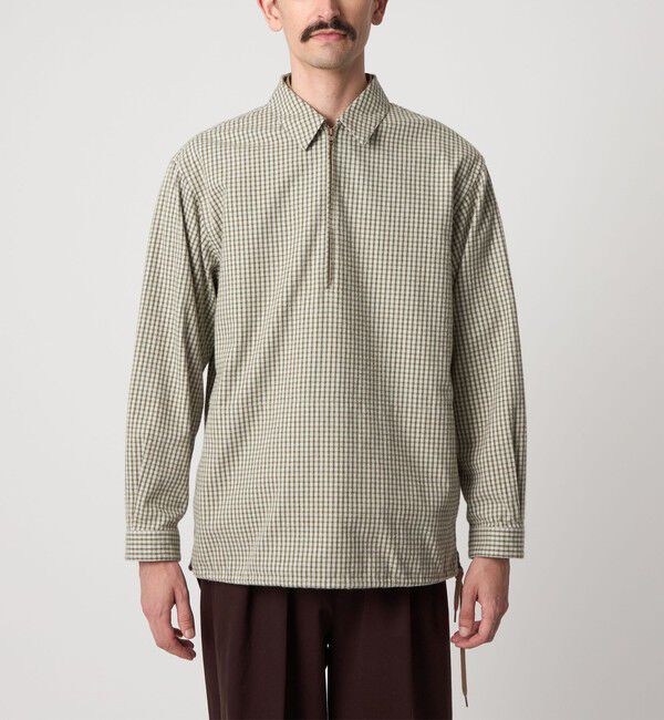 STEVEN ALAN「＜Steven Alan＞ チェック ジップ プルオーバー シャツ LOOSE」|シャツ・ブラウス|