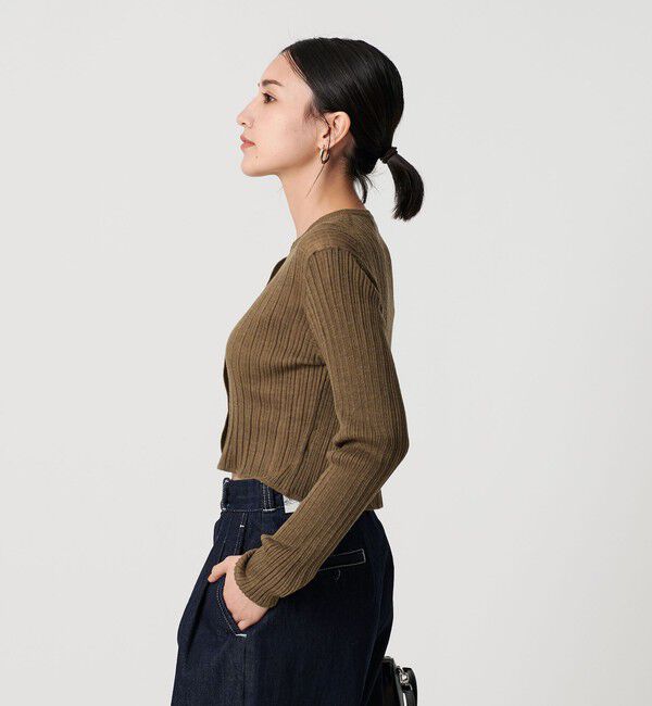 BEAUTY&YOUTH UNITED ARROWS「アルパカブレンド ランダムリブカーディガン」|カーディガン|