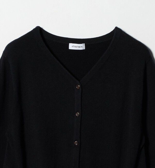 ATTISESSION「＜ATTISESSION＞ギャザー カーディガン」|カーディガン|