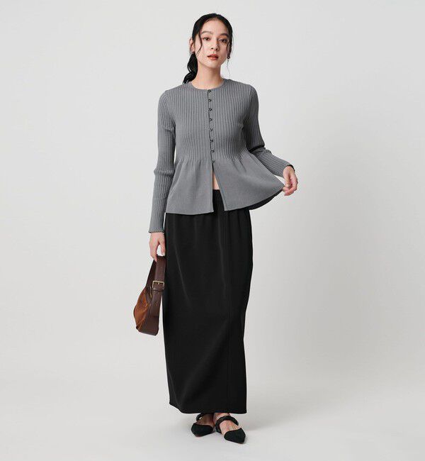 BEAUTY&YOUTH UNITED ARROWS「【WEB限定 Wardrobe DAILY MINIMAL】ペプラム2WAY リブニットプルオーバー ウォッシャブル」|ニット・セーター|