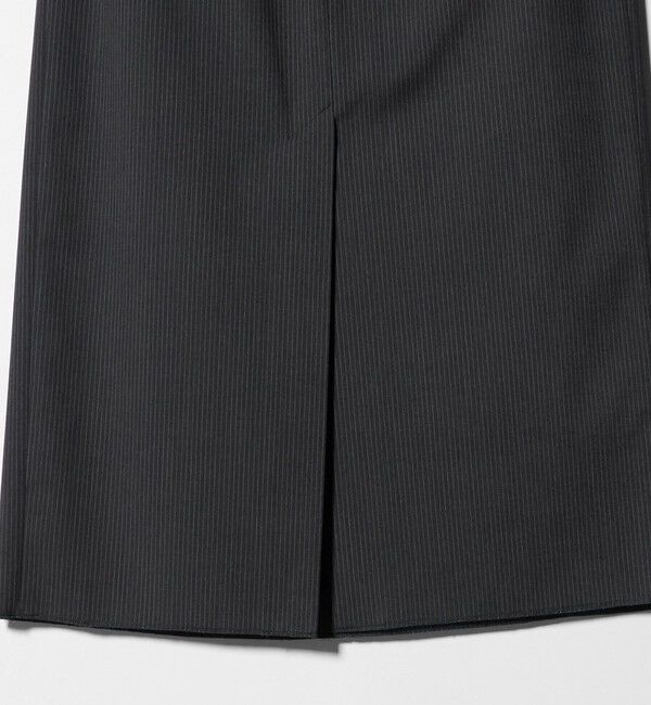 BEAUTY&YOUTH UNITED ARROWS「毛ブレンド ストライプ タックロングスカート  防シワ ウォッシャブル」|スカート|